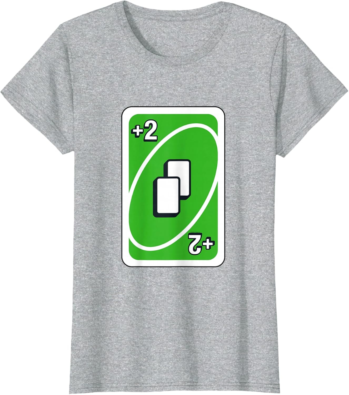 image:imageUNO Green Draw Two Card TShirtHeather Grey