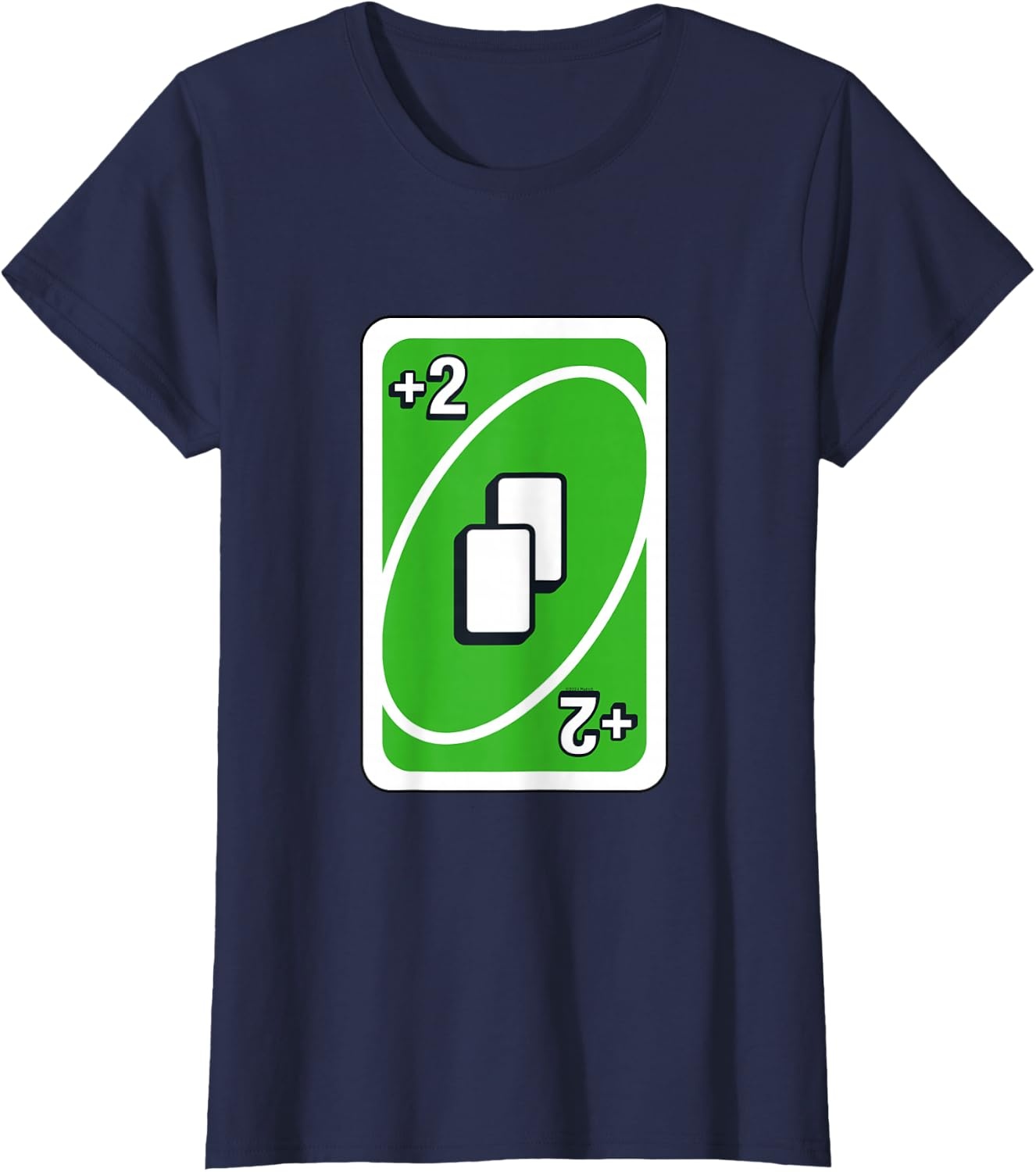 image:imageUNO Green Draw Two Card TShirtNavy Blue