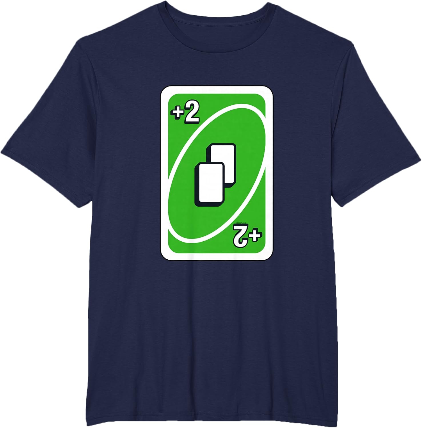 image:imageUNO Green Draw Two Card TShirtNavy Blue