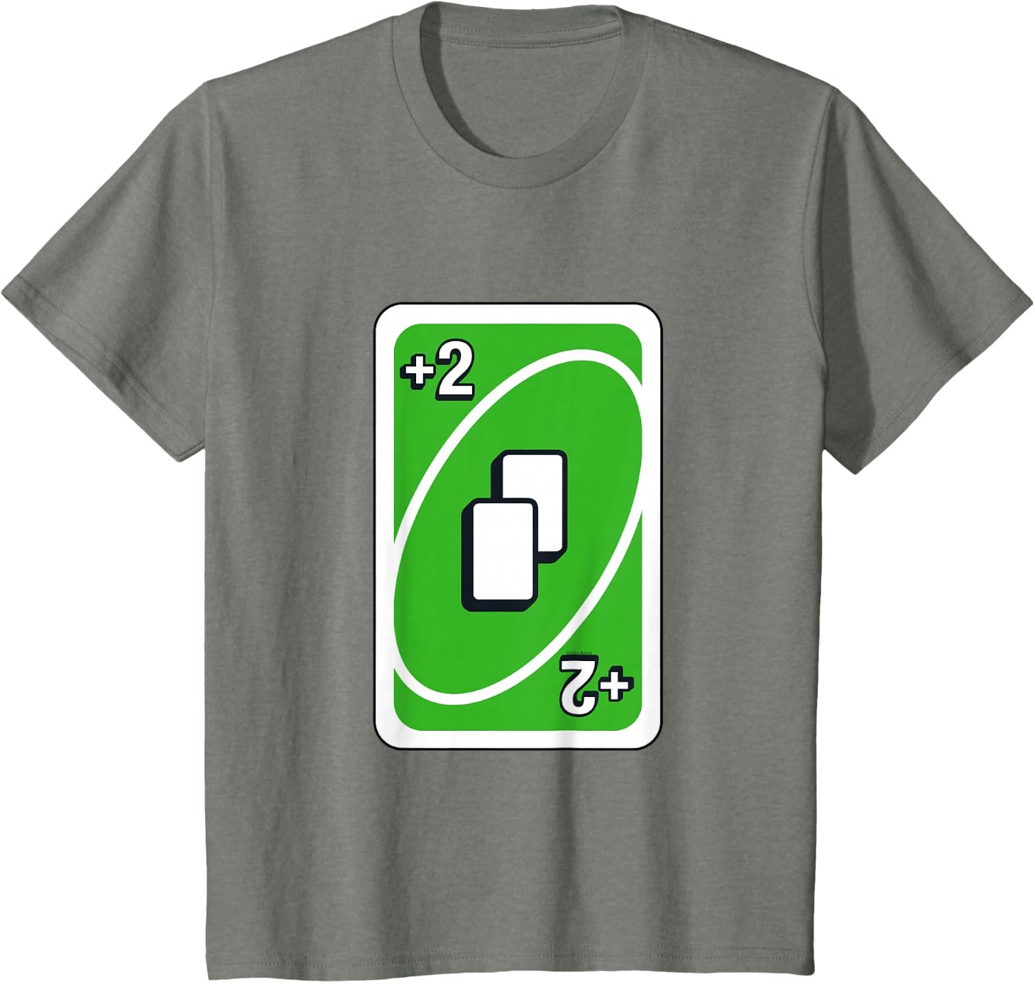 image:imageUNO Green Draw Two Card TShirtOlive Heather