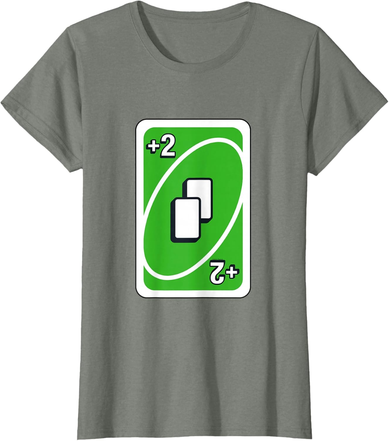 image:imageUNO Green Draw Two Card TShirtOlive Heather