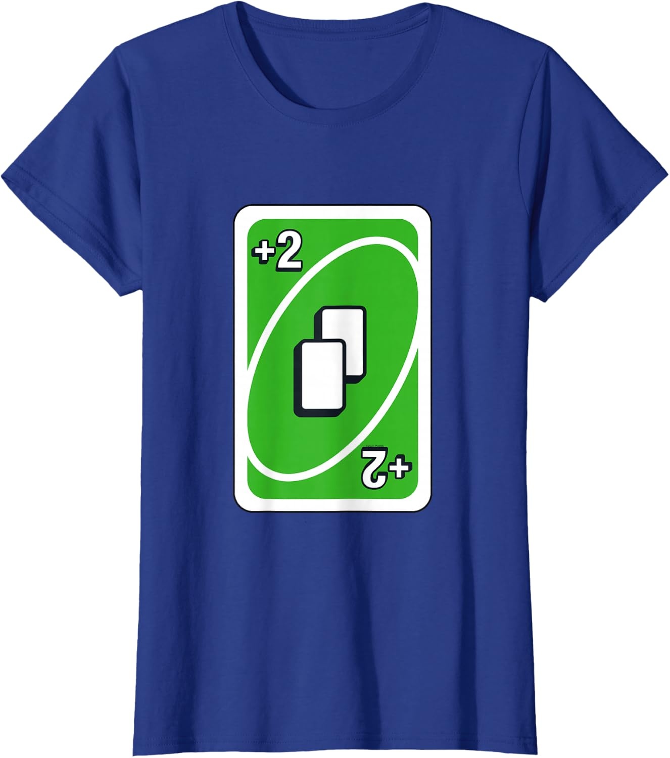 image:imageUNO Green Draw Two Card TShirtRoyal Blue