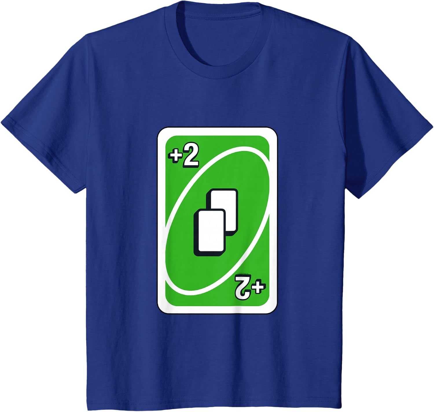 image:imageUNO Green Draw Two Card TShirtRoyal Blue