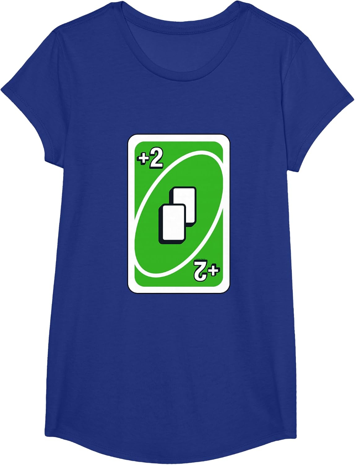 image:imageUNO Green Draw Two Card TShirtRoyal Blue