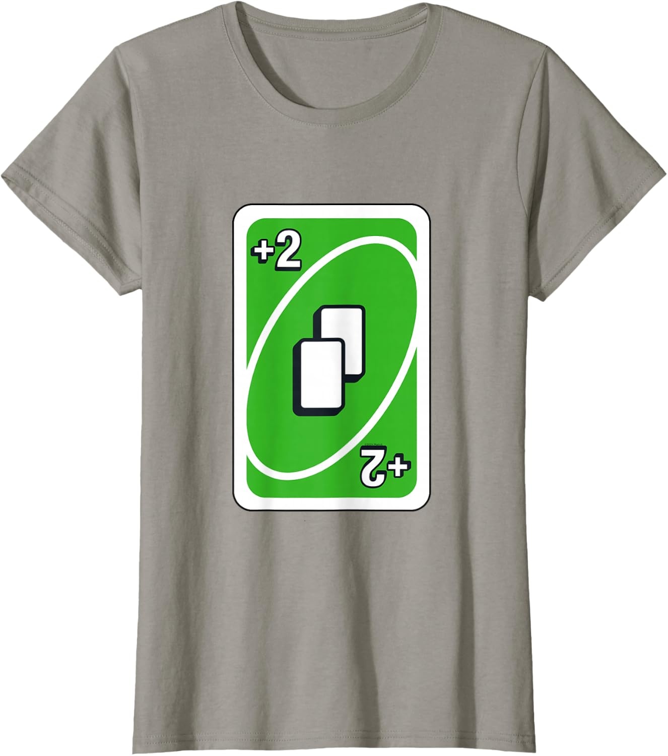 image:imageUNO Green Draw Two Card TShirtSlate Grey