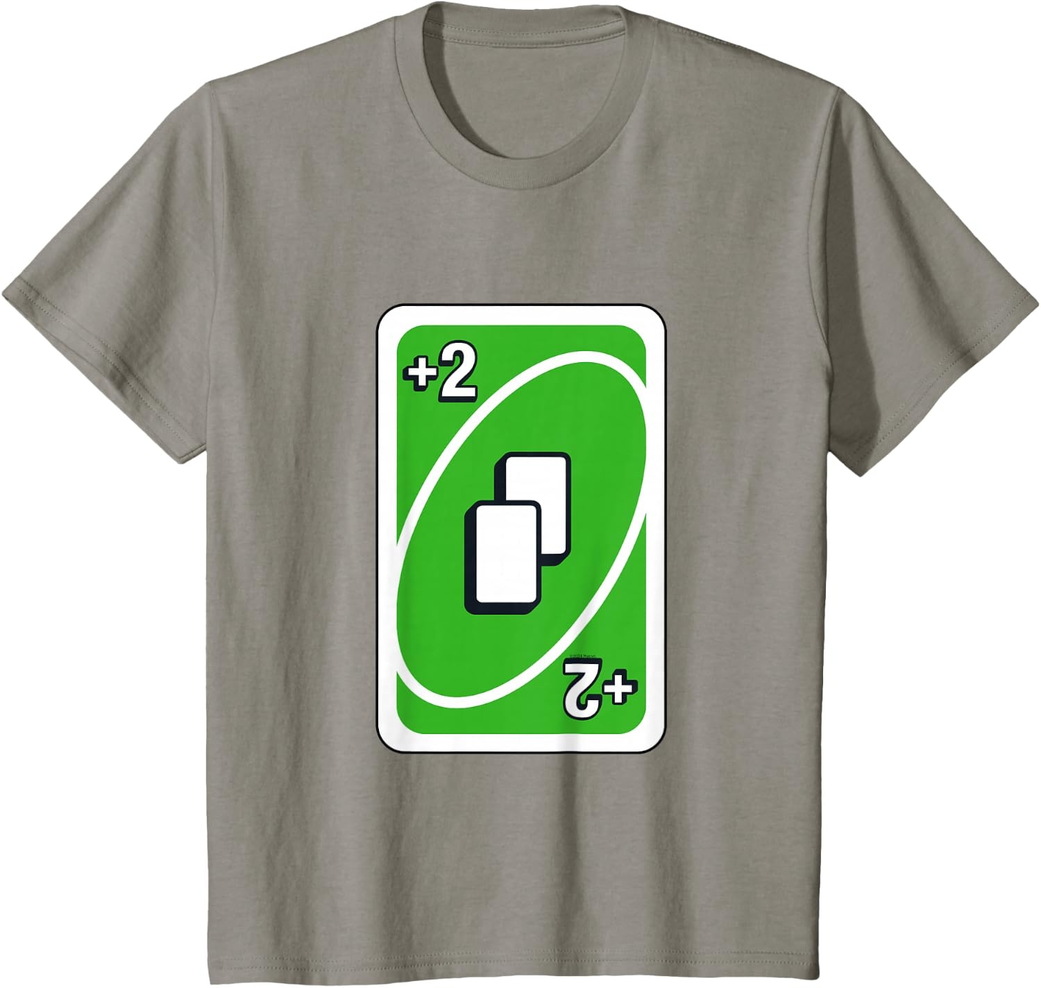 image:imageUNO Green Draw Two Card TShirtSlate Grey