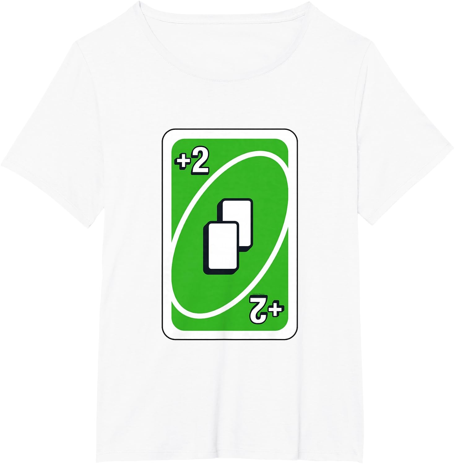 image:imageUNO Green Draw Two Card TShirtWhite