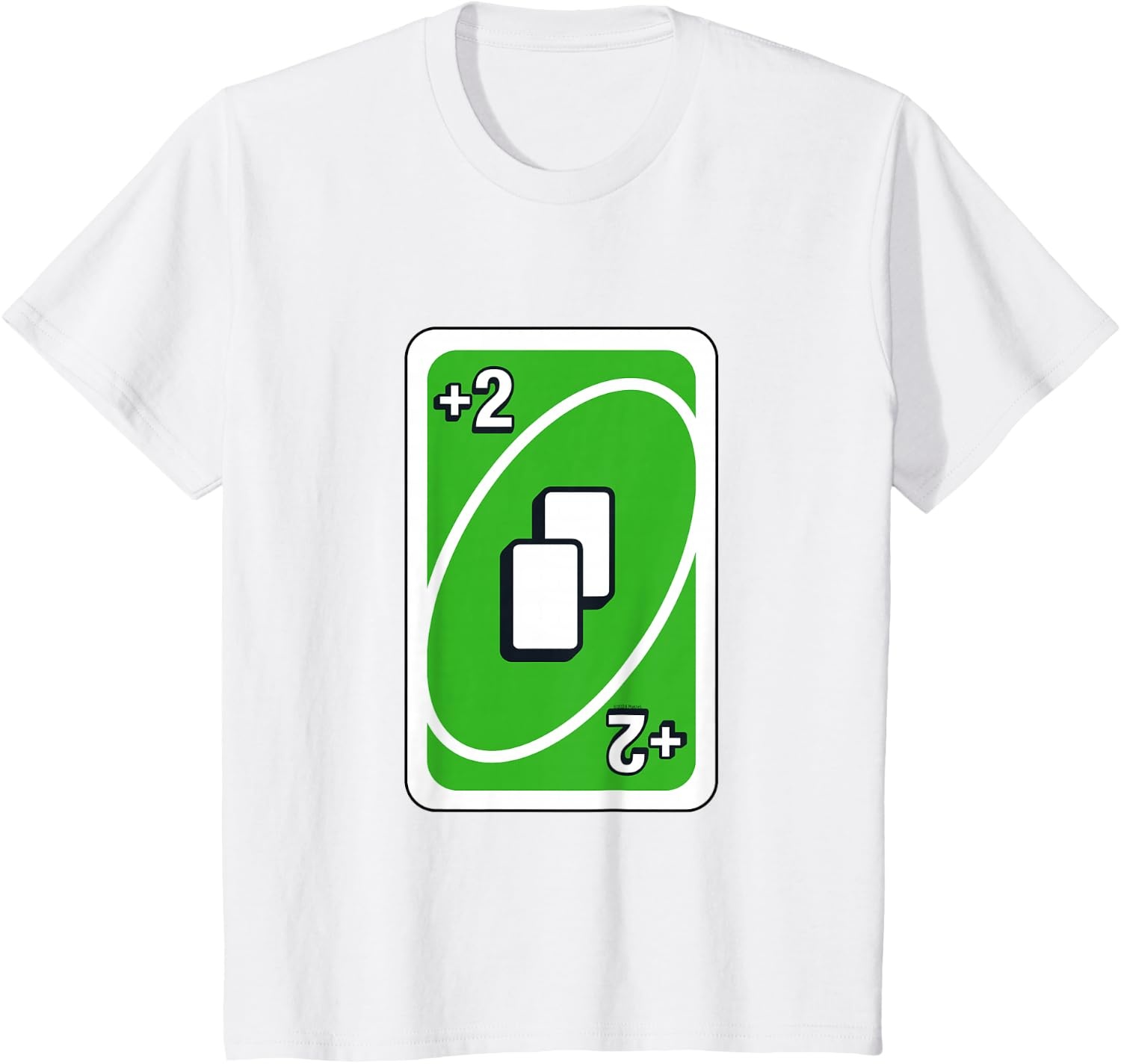 image:imageUNO Green Draw Two Card TShirtWhite