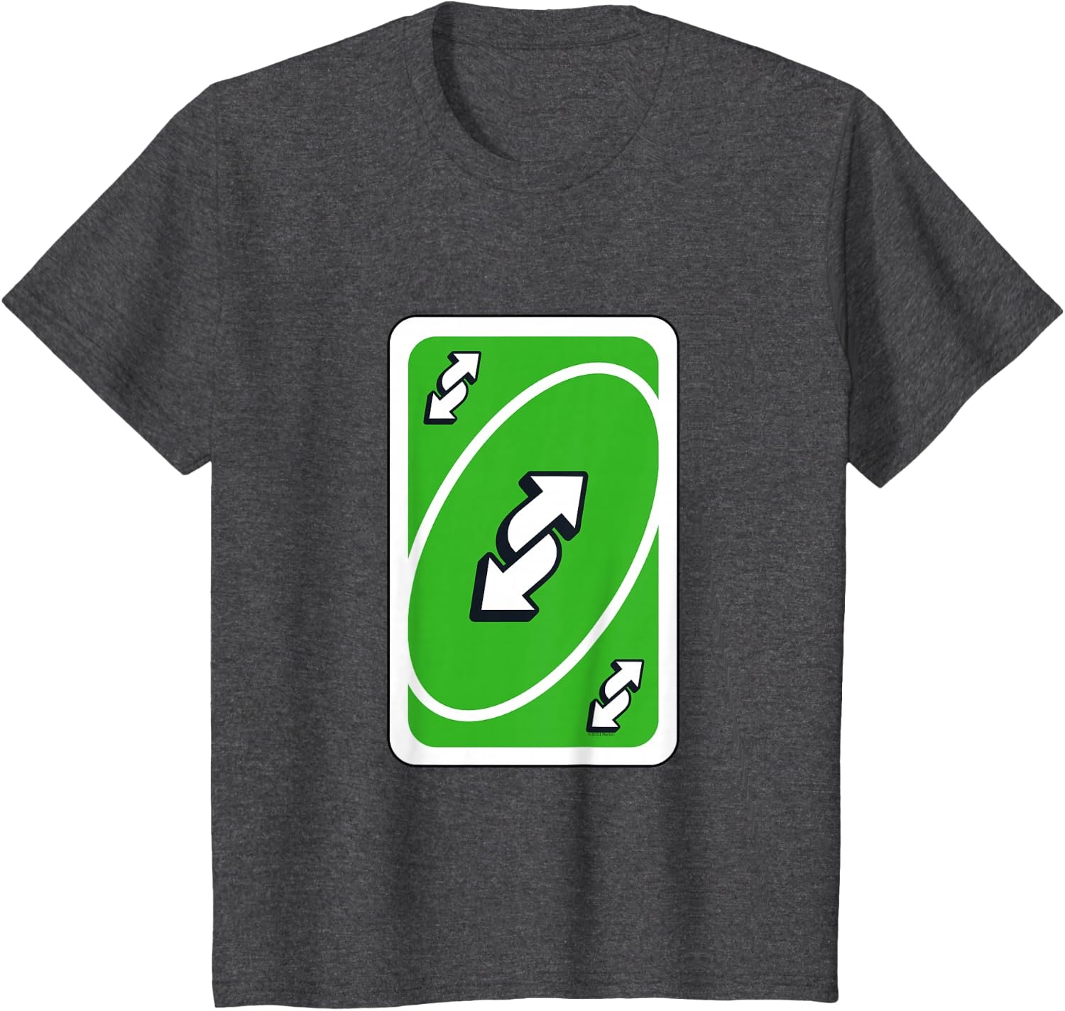 image:imageUNO Green Reverse TShirtDark Heather Grey