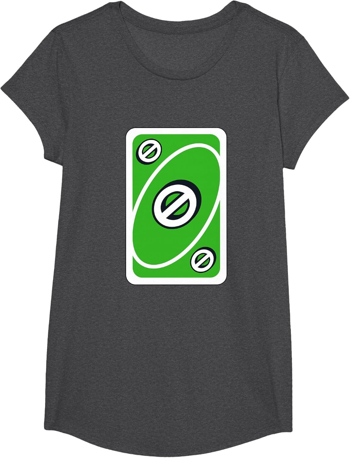 image:imageUNO Green Skip Card TShirtDark Heather Grey
