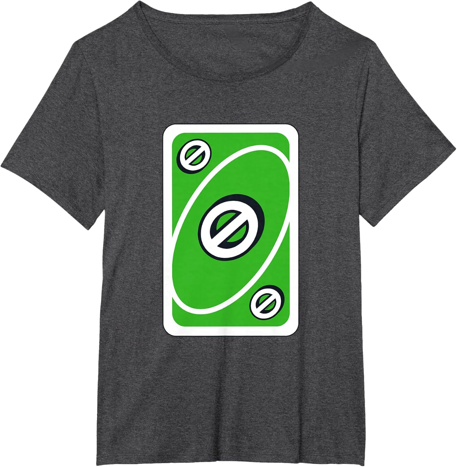 image:imageUNO Green Skip Card TShirtDark Heather Grey