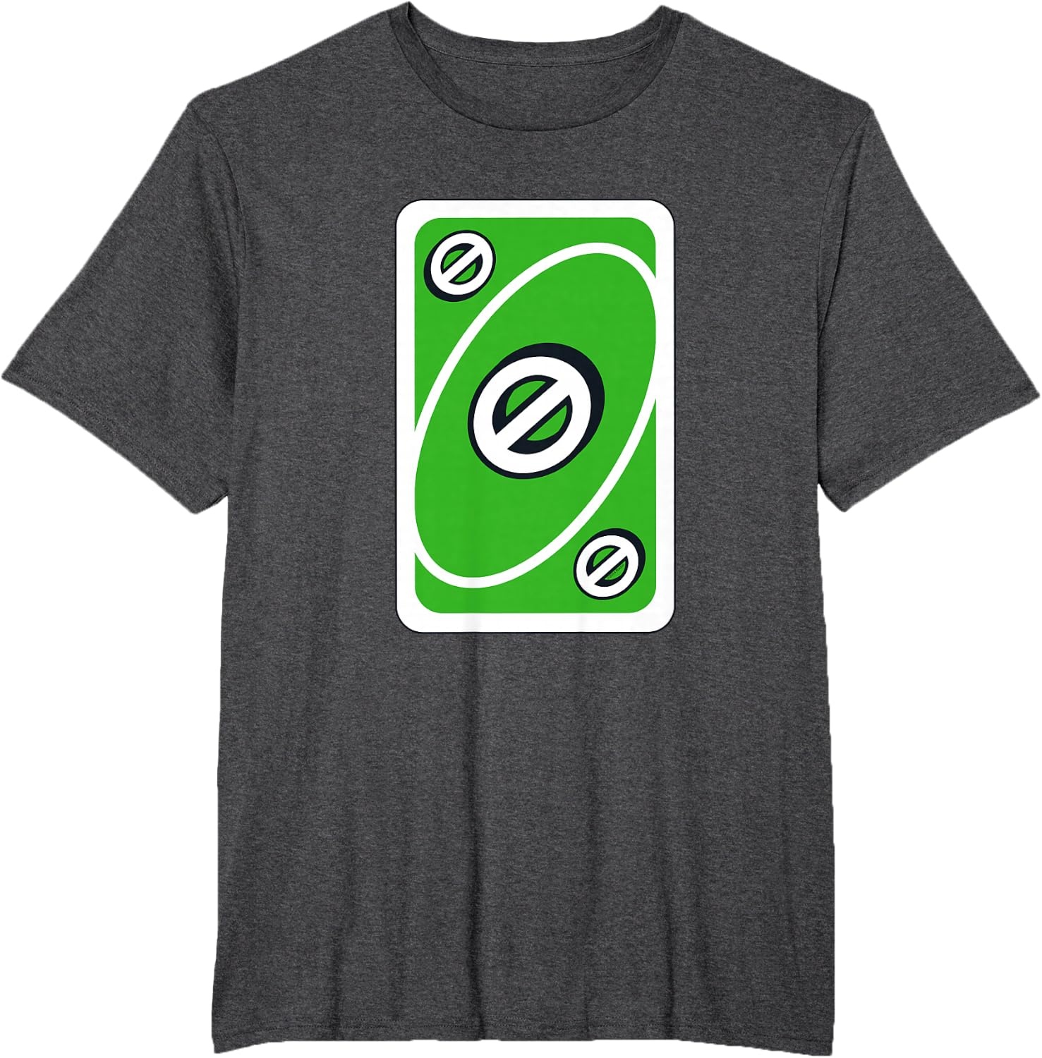 image:imageUNO Green Skip Card TShirtDark Heather Grey