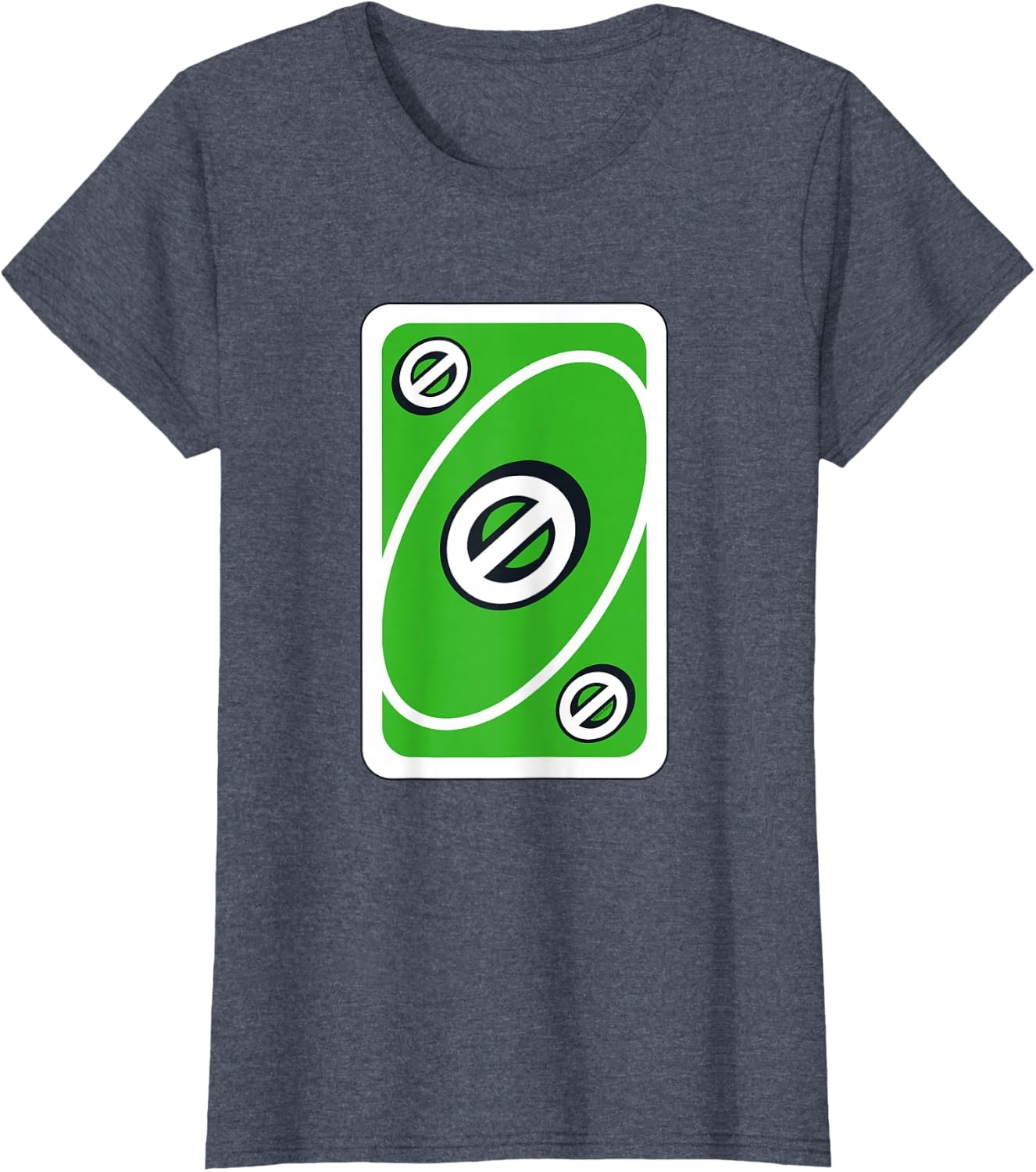 image:imageUNO Green Skip Card TShirtHeather Blue