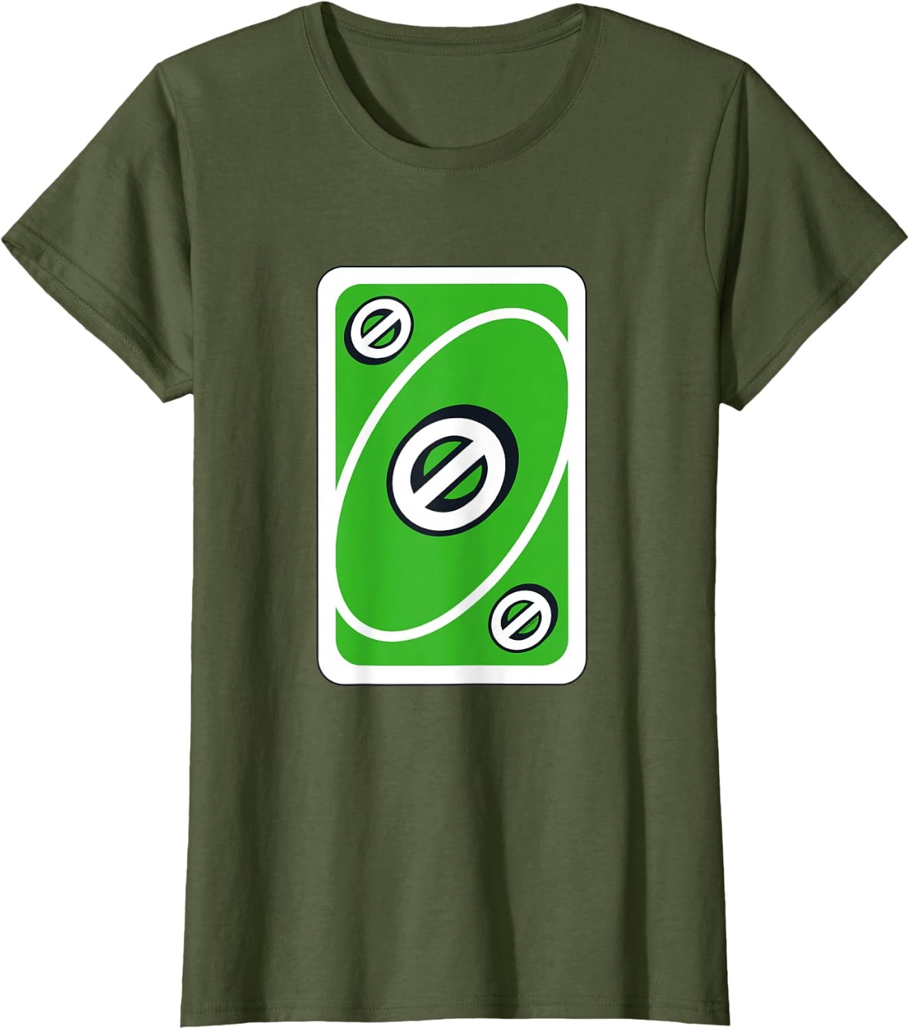 image:imageUNO Green Skip Card TShirtOlive Green