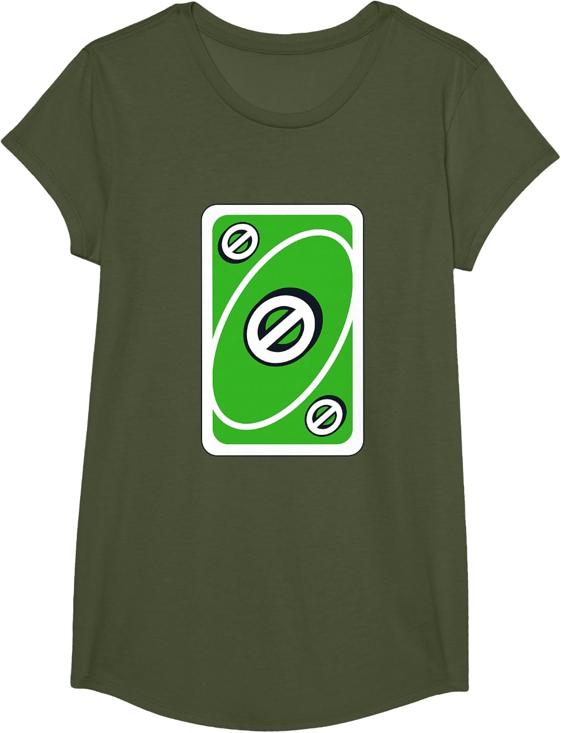 image:imageUNO Green Skip Card TShirtOlive Green