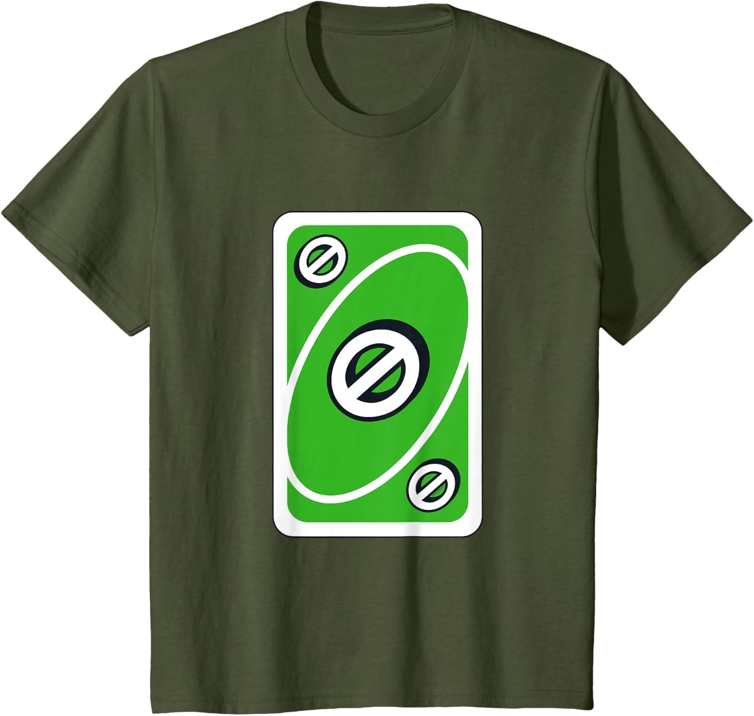 image:imageUNO Green Skip Card TShirtOlive Green
