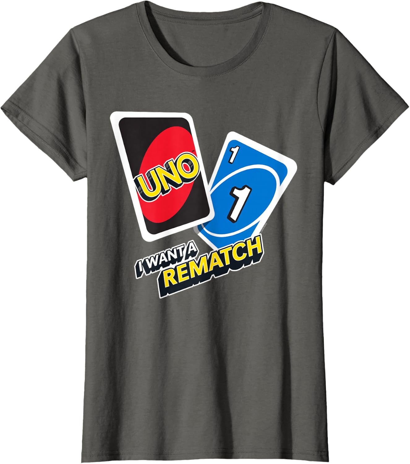 image:imageUNO I Want a Rematch TShirtAsphalt Grey
