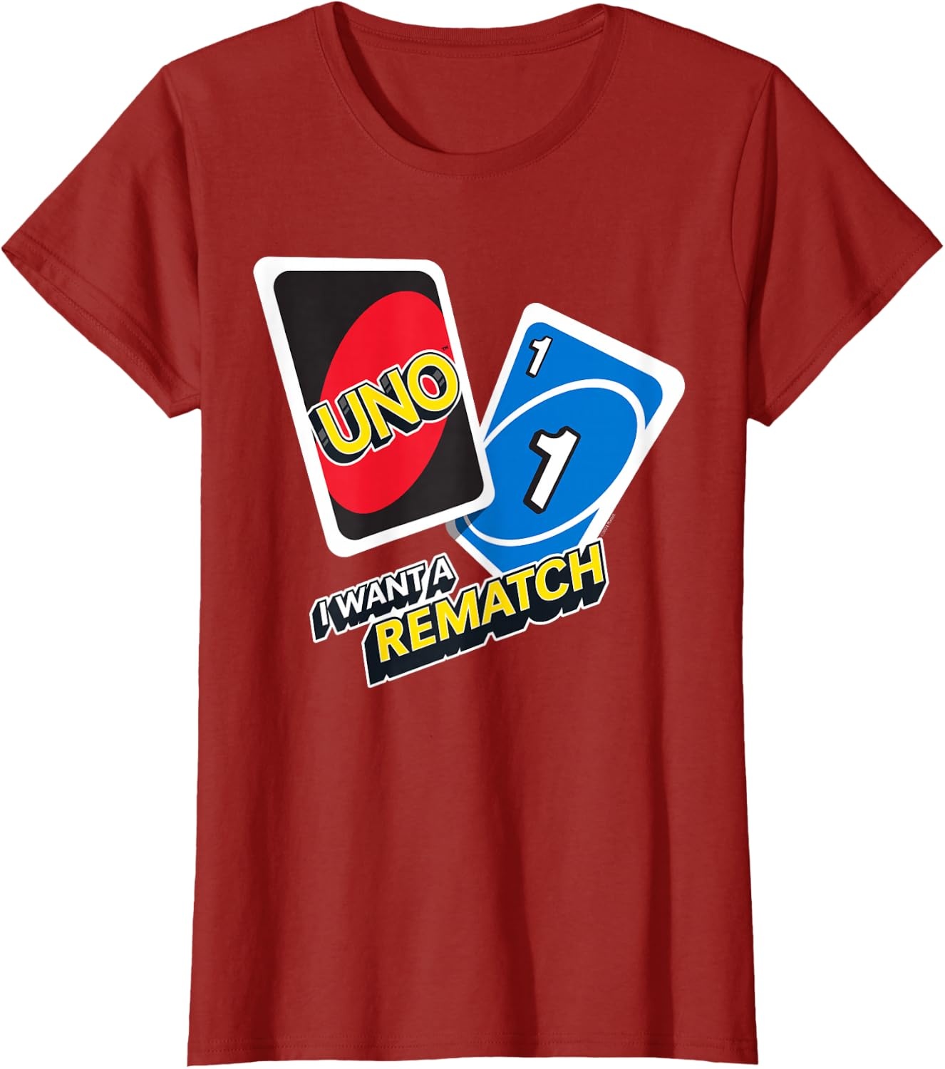 image:imageUNO I Want a Rematch TShirtCranberry Red