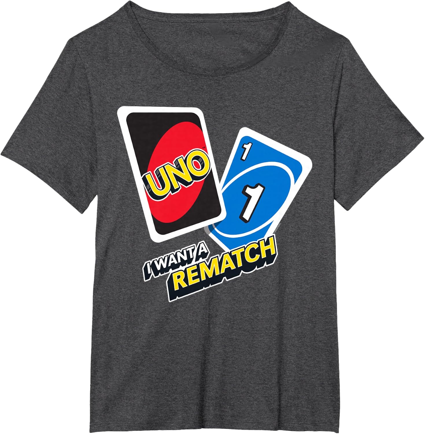 image:imageUNO I Want a Rematch TShirtDark Heather Grey