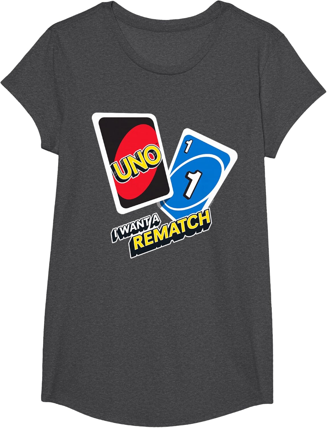 image:imageUNO I Want a Rematch TShirtDark Heather Grey