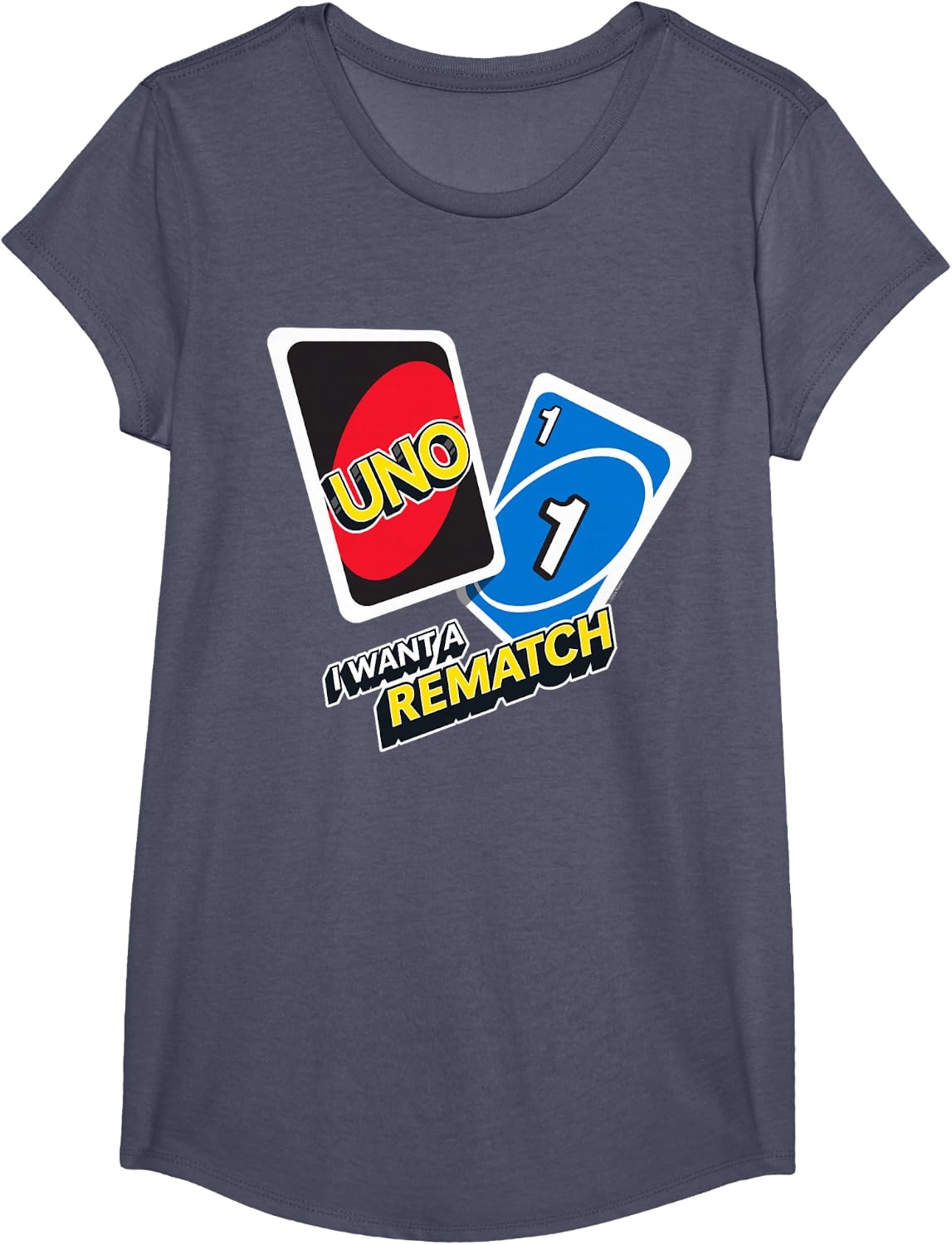 image:imageUNO I Want a Rematch TShirtHeather Blue
