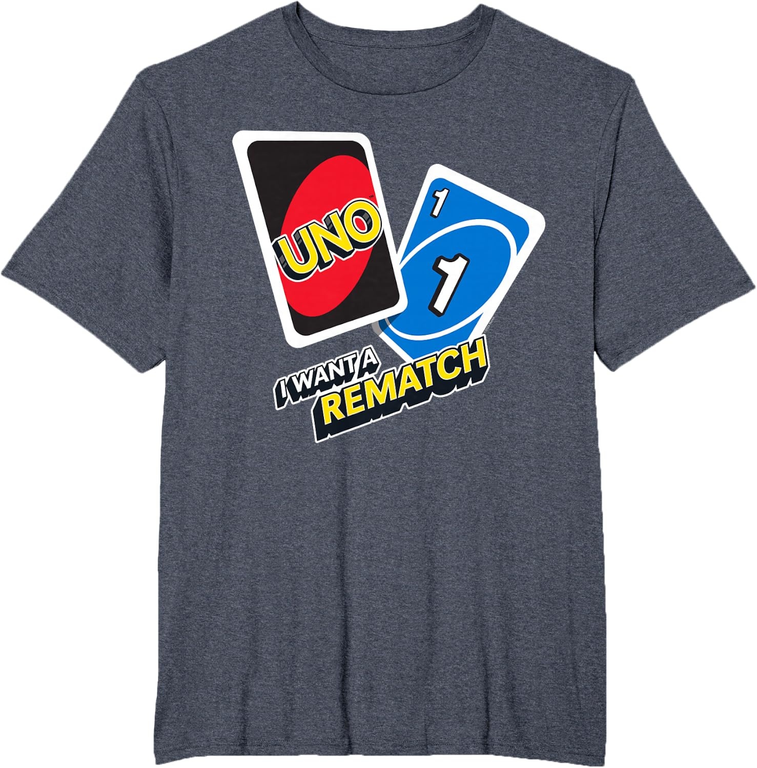 image:imageUNO I Want a Rematch TShirtHeather Blue