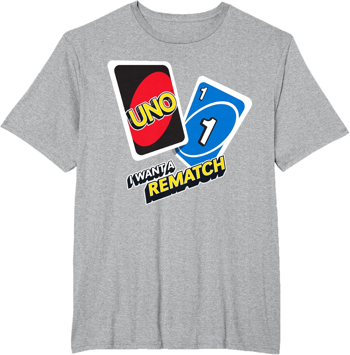 image:imageUNO I Want a Rematch TShirtHeather Grey