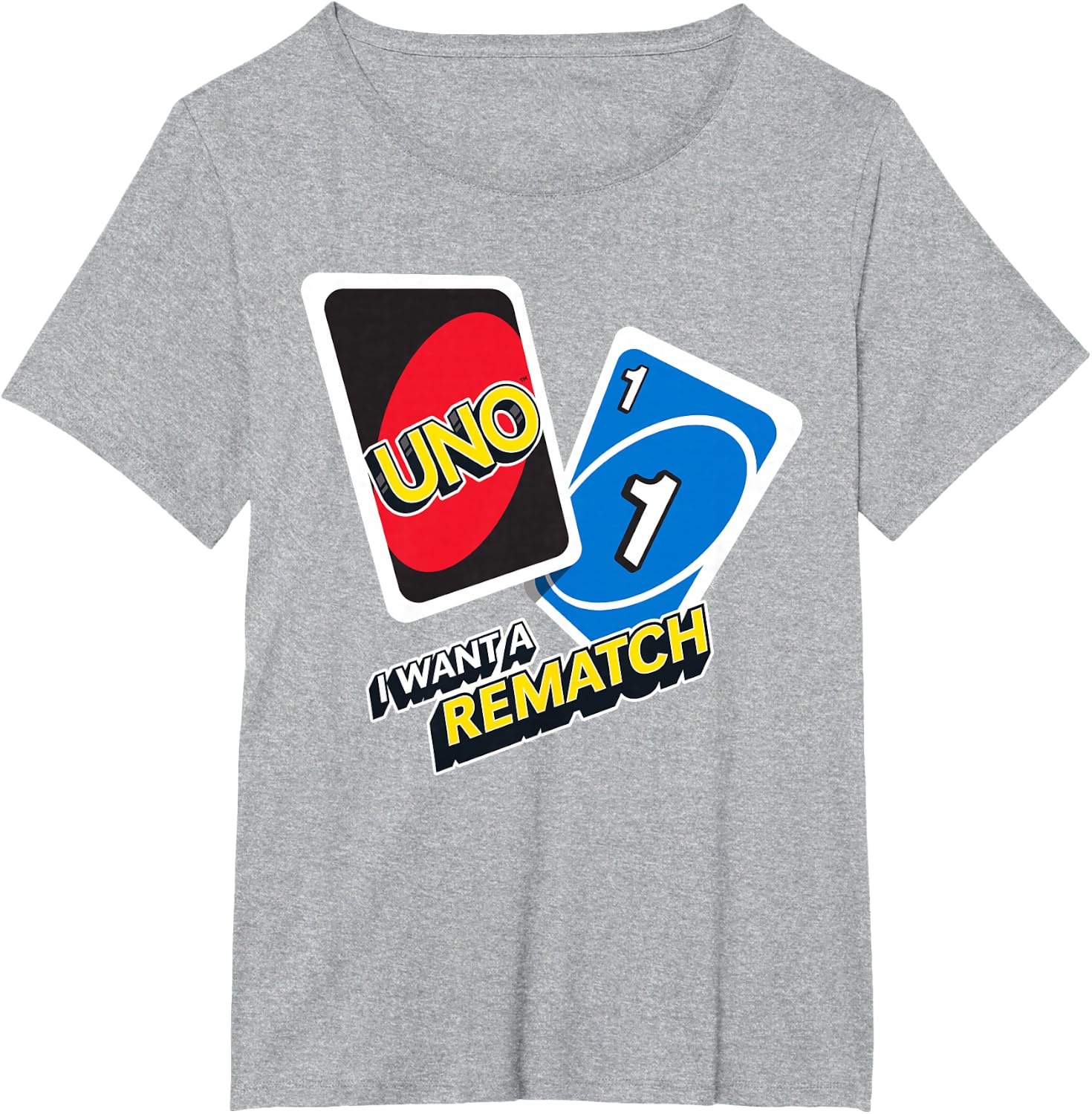 image:imageUNO I Want a Rematch TShirtHeather Grey