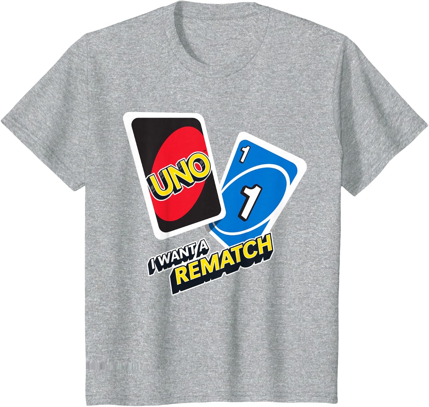 image:imageUNO I Want a Rematch TShirtHeather Grey