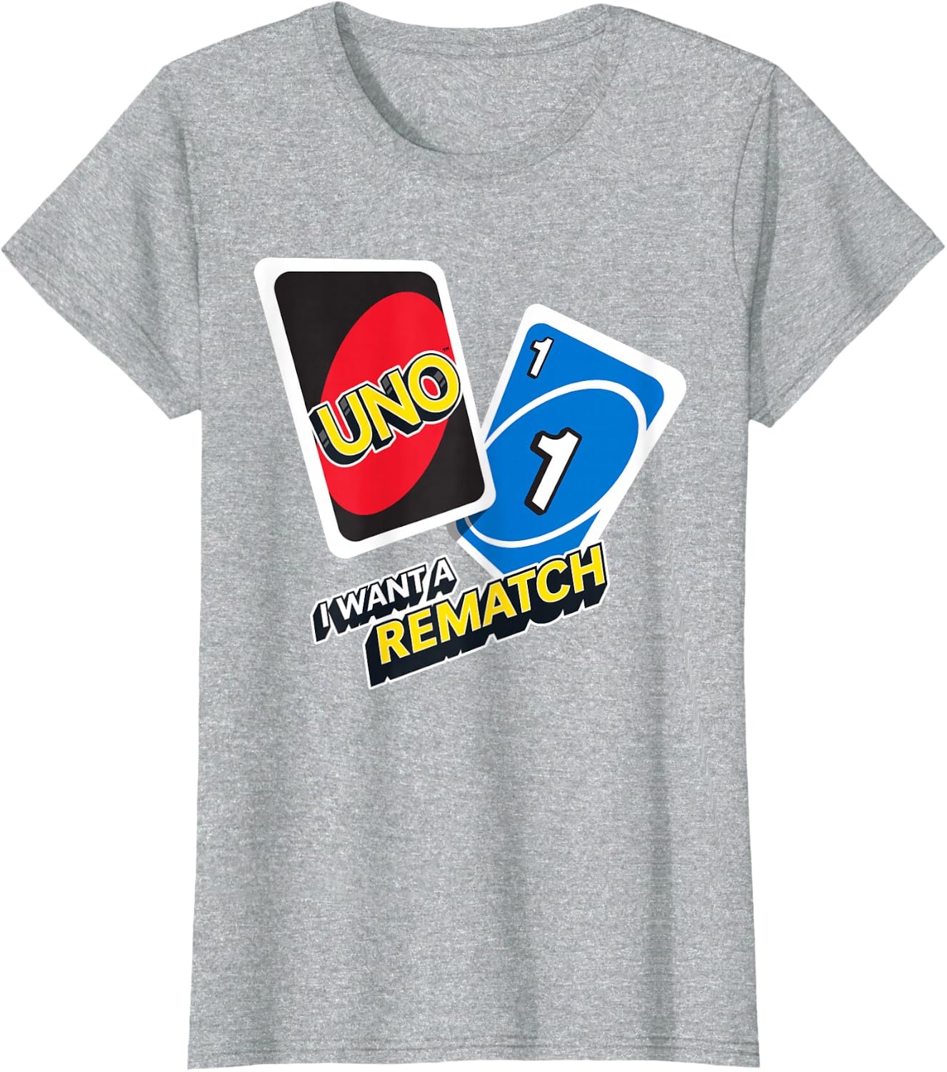 image:imageUNO I Want a Rematch TShirtHeather Grey