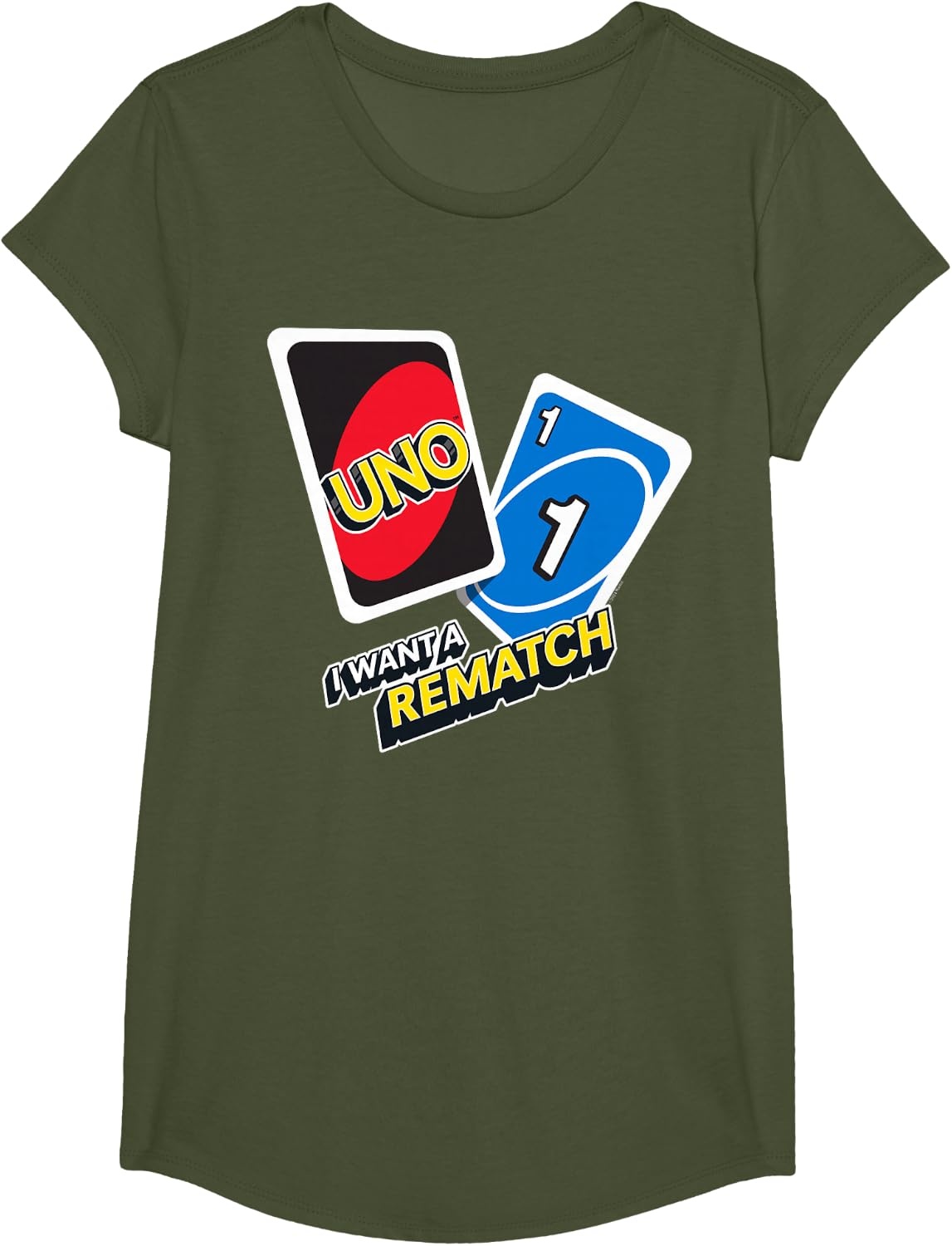 image:imageUNO I Want a Rematch TShirtOlive Green