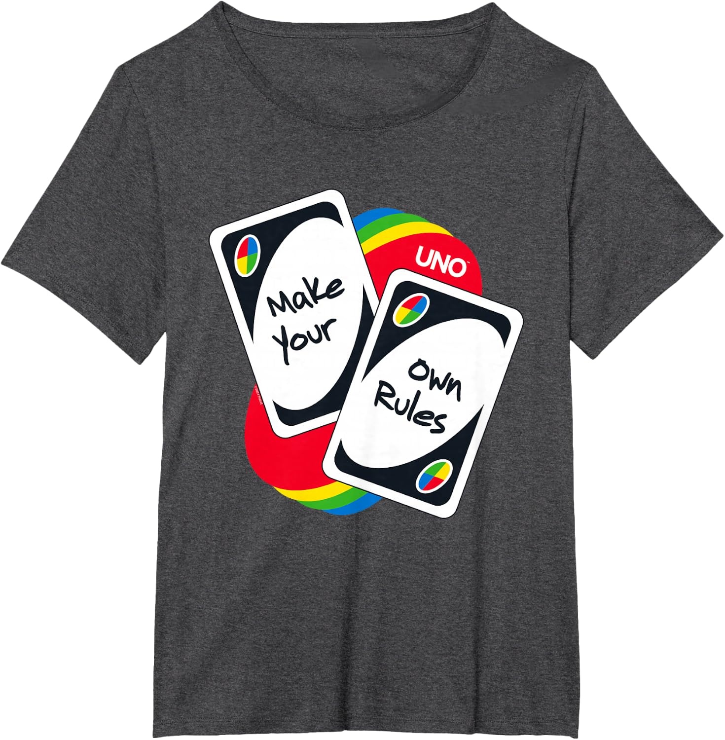 image:imageUNO Make Your Own Rules TShirtDark Heather Grey