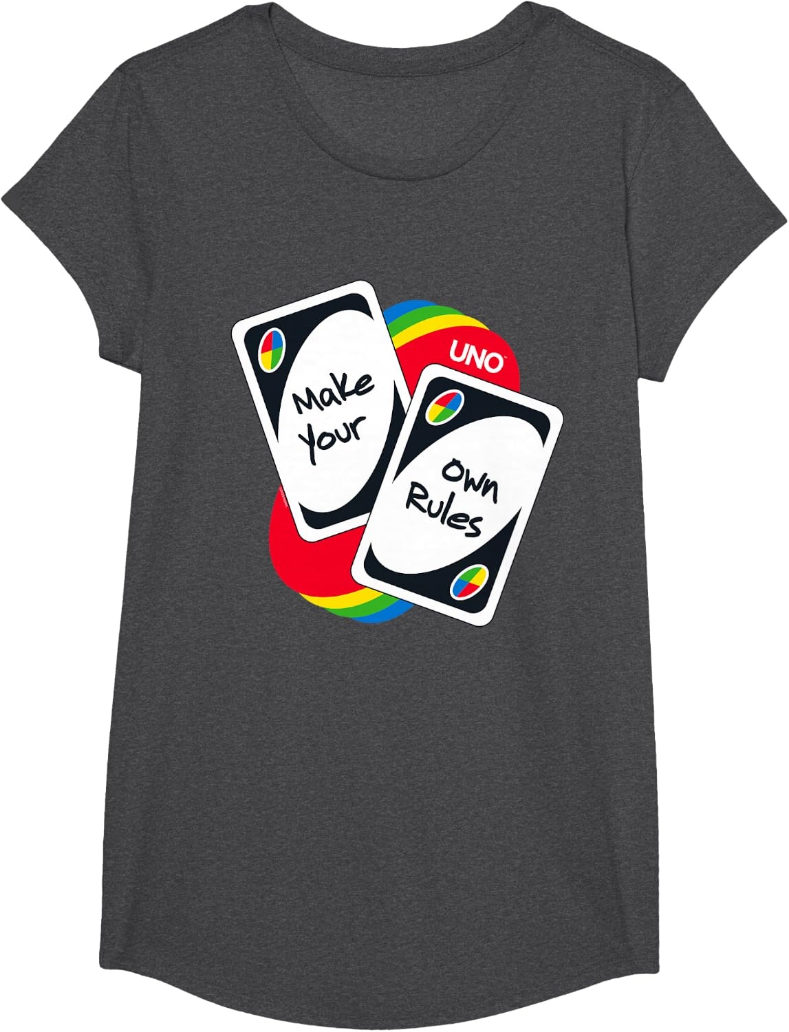 image:imageUNO Make Your Own Rules TShirtDark Heather Grey