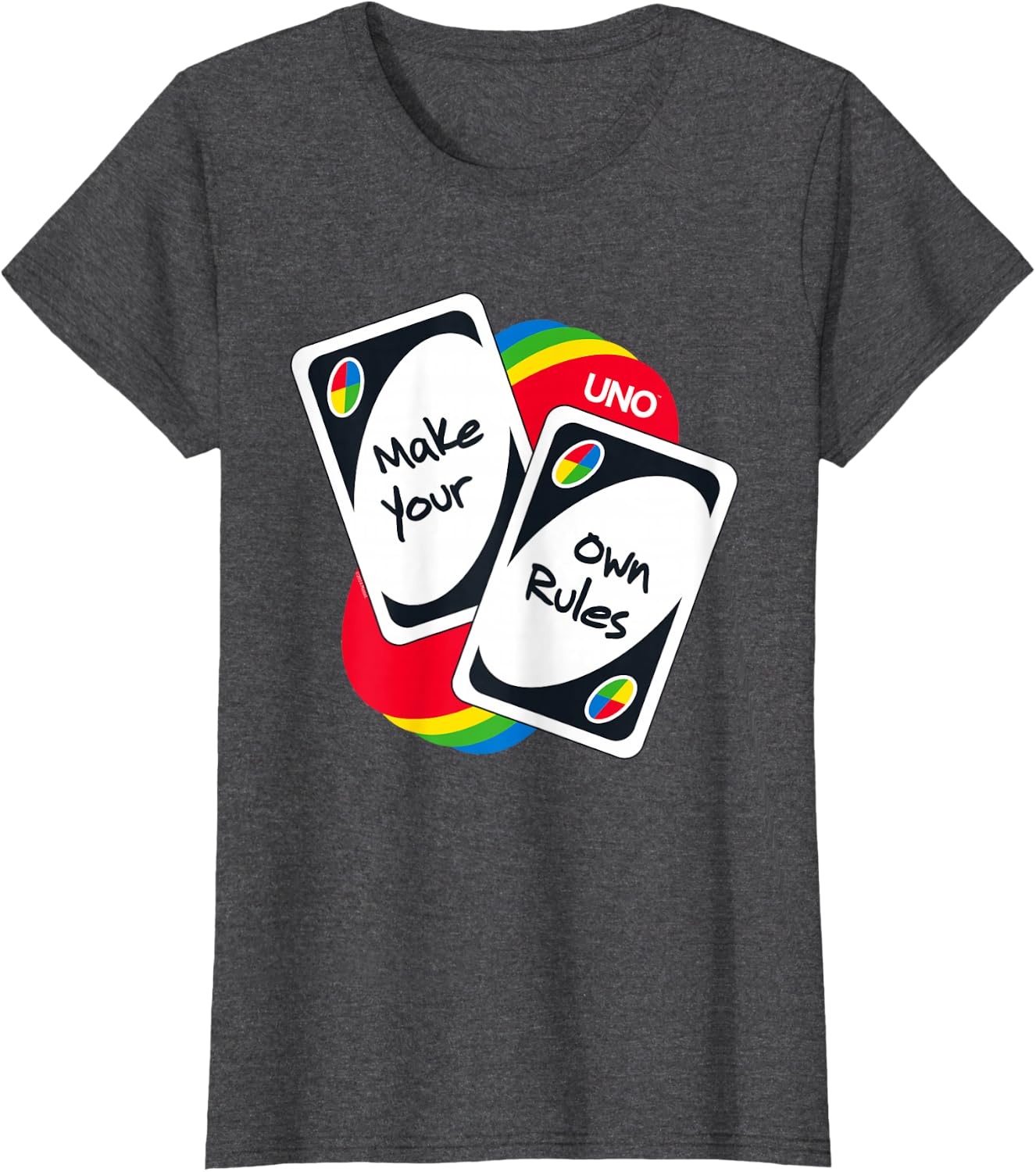 image:imageUNO Make Your Own Rules TShirtDark Heather Grey