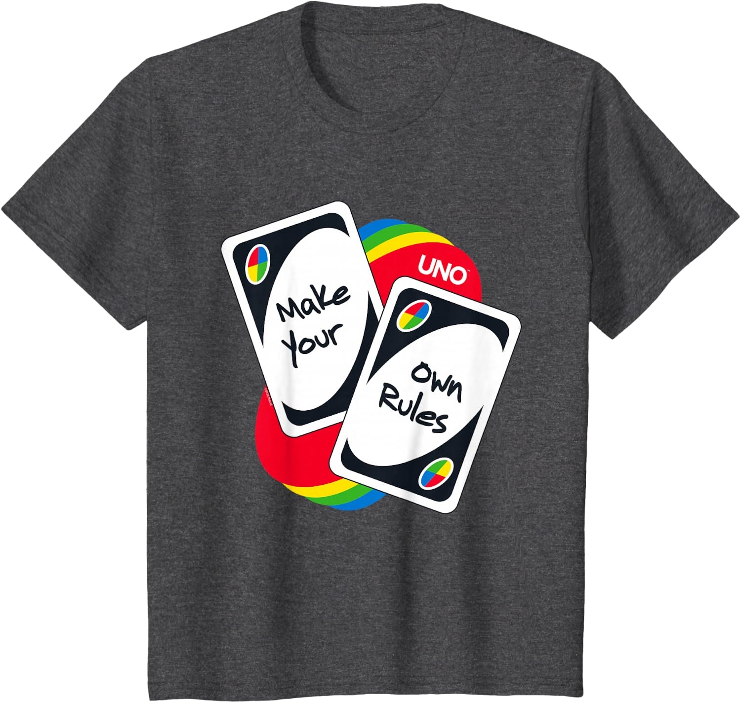 image:imageUNO Make Your Own Rules TShirtDark Heather Grey