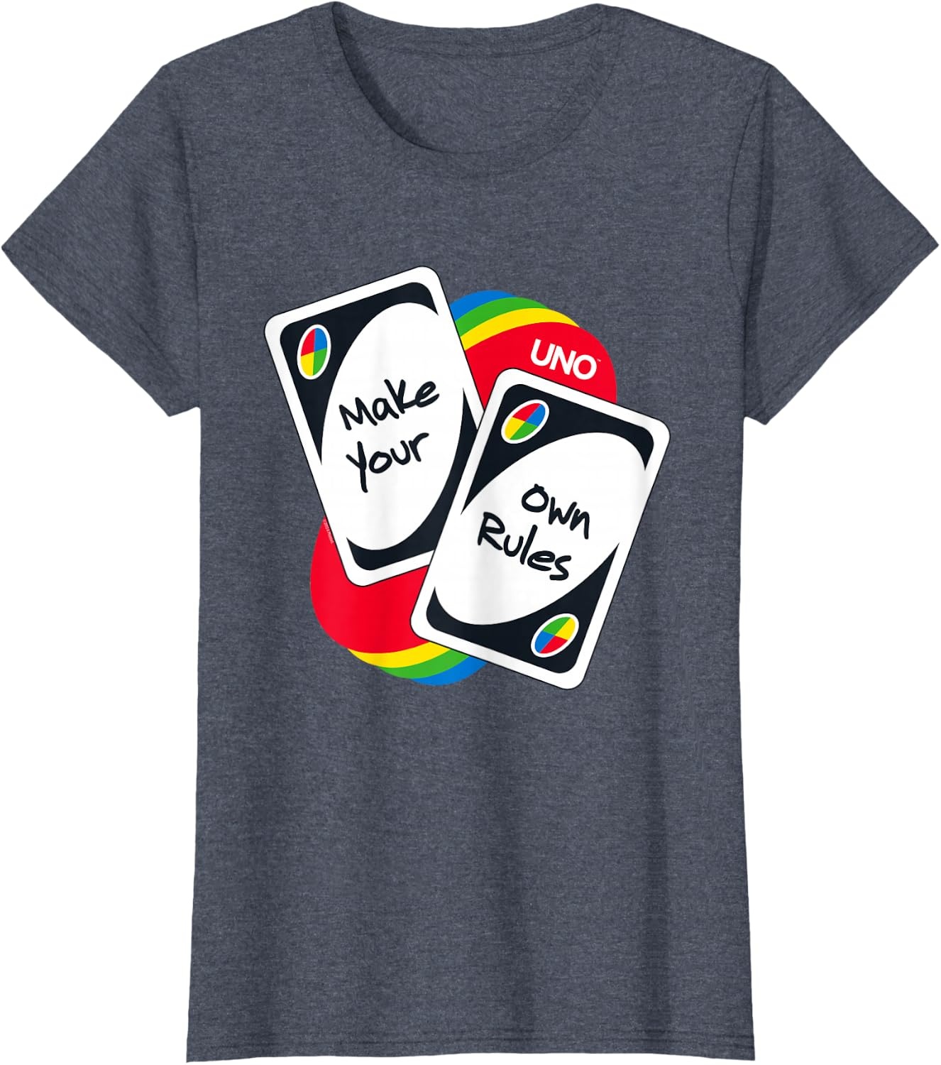 image:imageUNO Make Your Own Rules TShirtHeather Blue