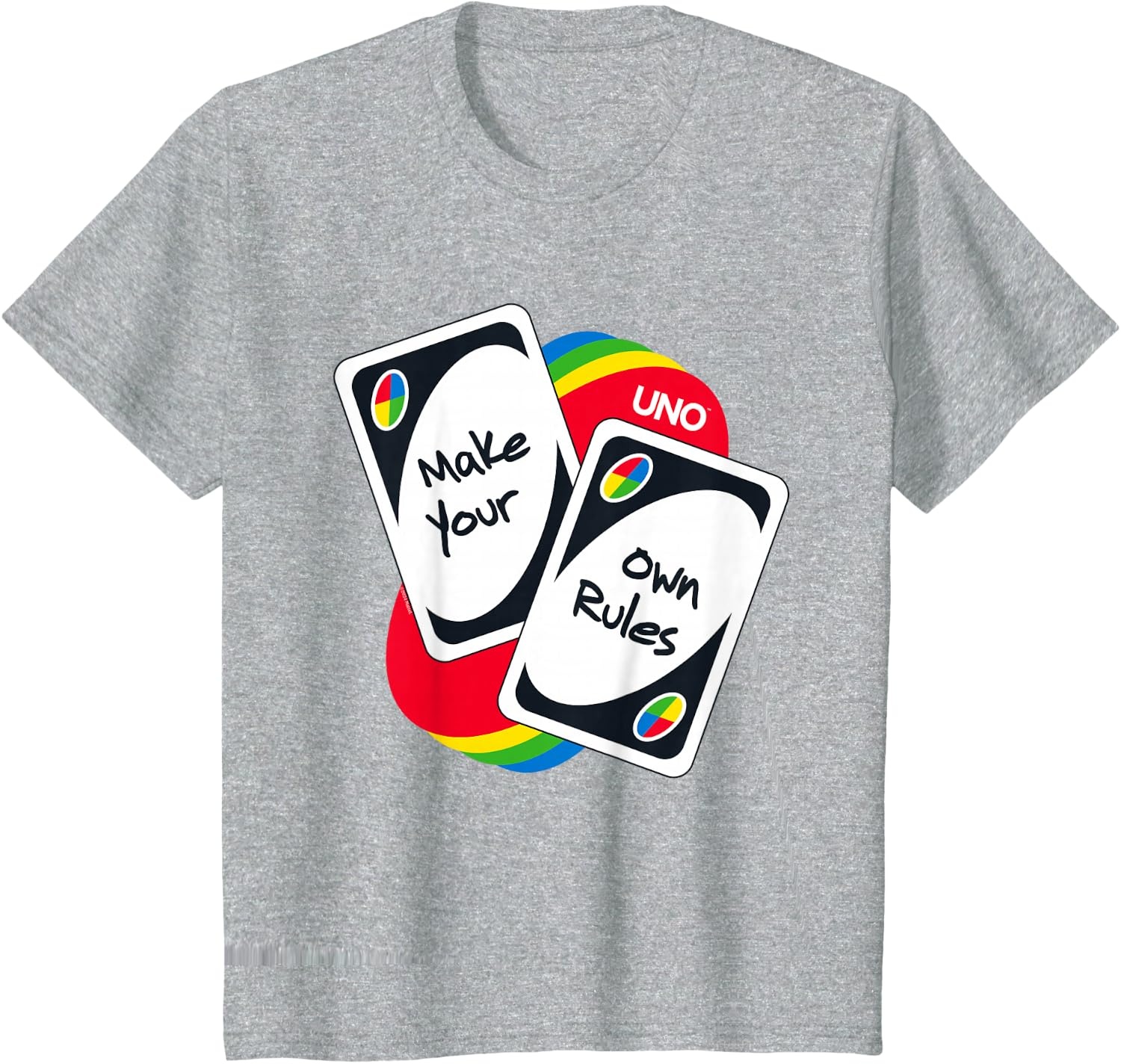 image:imageUNO Make Your Own Rules TShirtHeather Grey