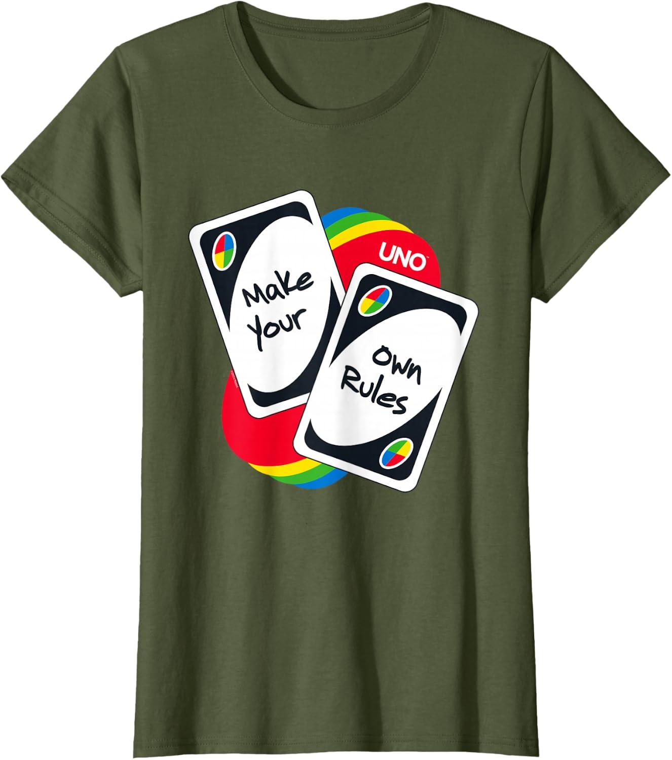 image:imageUNO Make Your Own Rules TShirtOlive Green