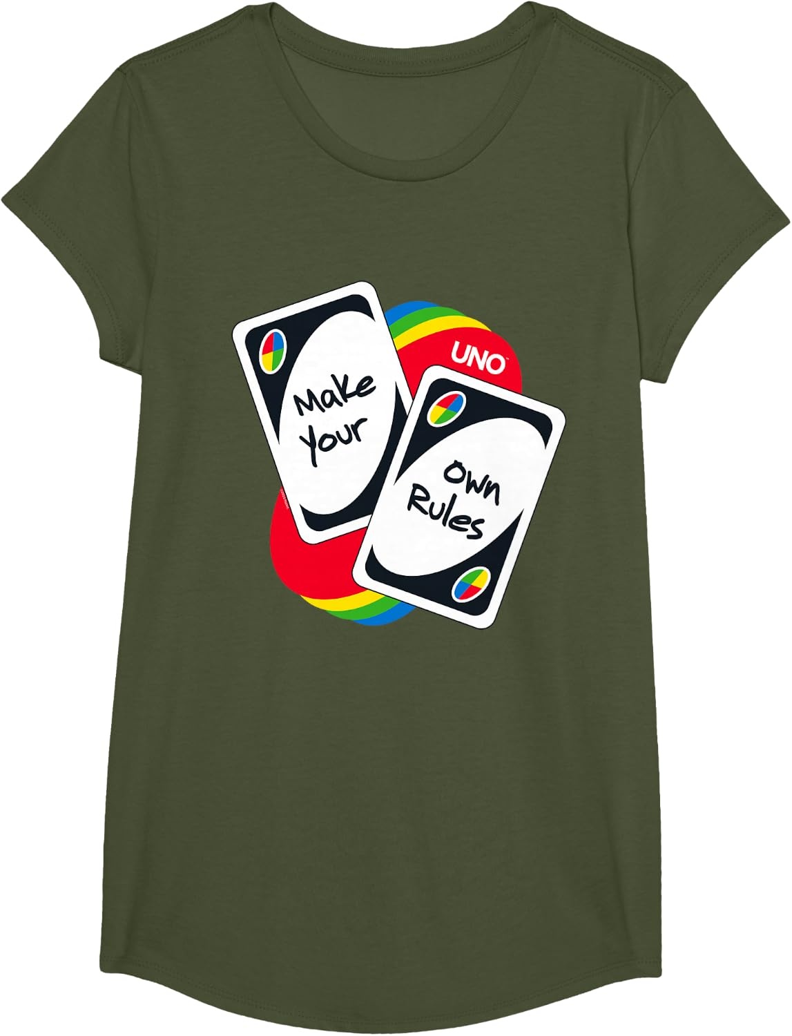 image:imageUNO Make Your Own Rules TShirtOlive Green