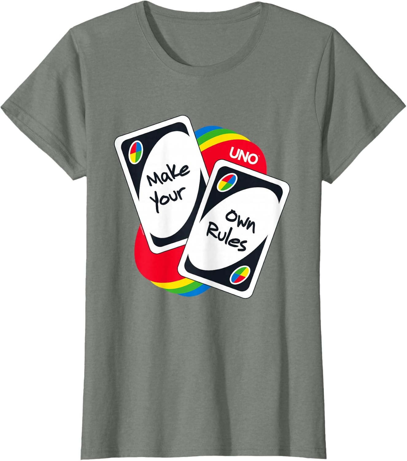 image:imageUNO Make Your Own Rules TShirtOlive Heather