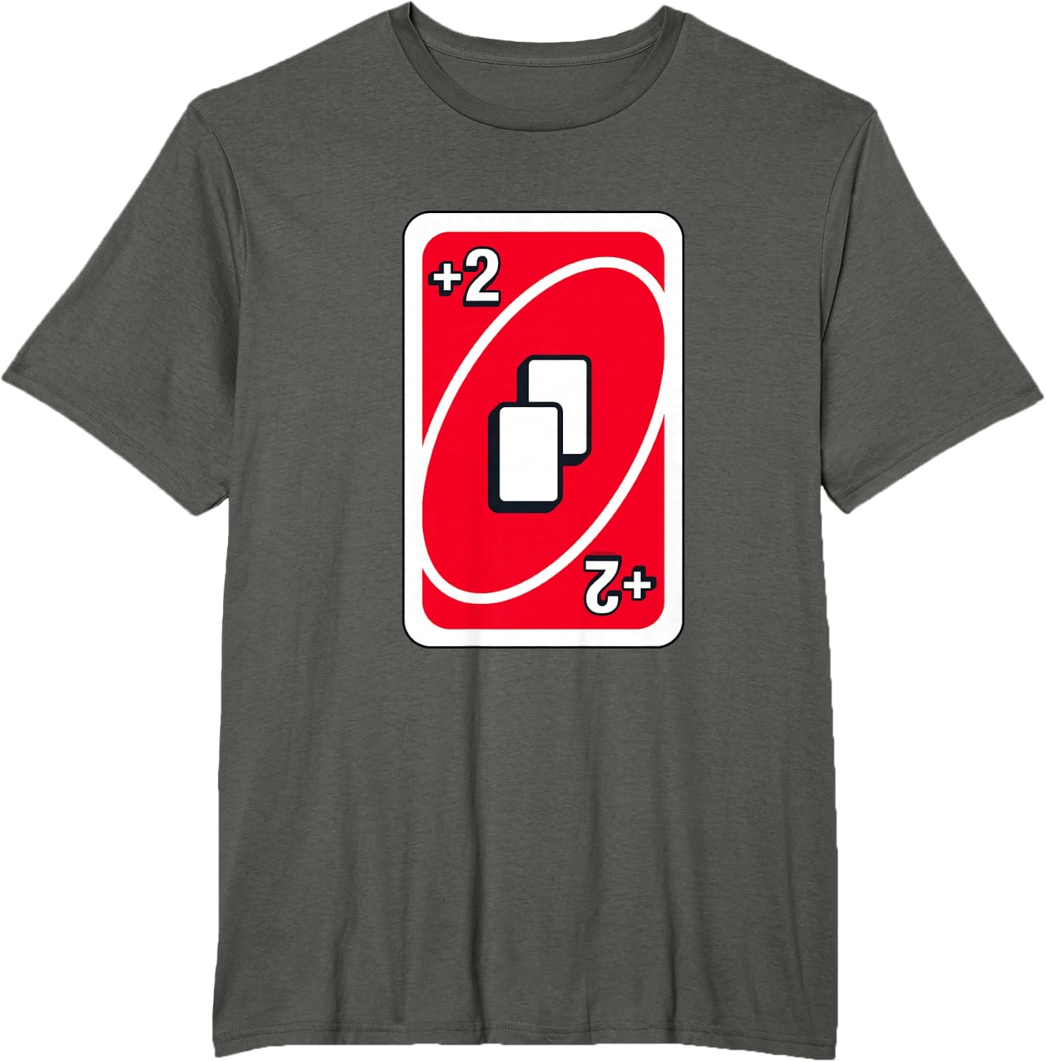 image:imageUNO Red Draw Two Card TShirtAsphalt Grey