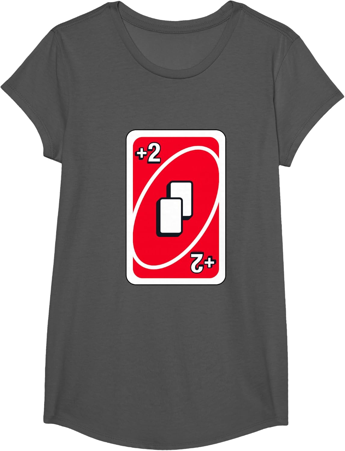 image:imageUNO Red Draw Two Card TShirtAsphalt Grey