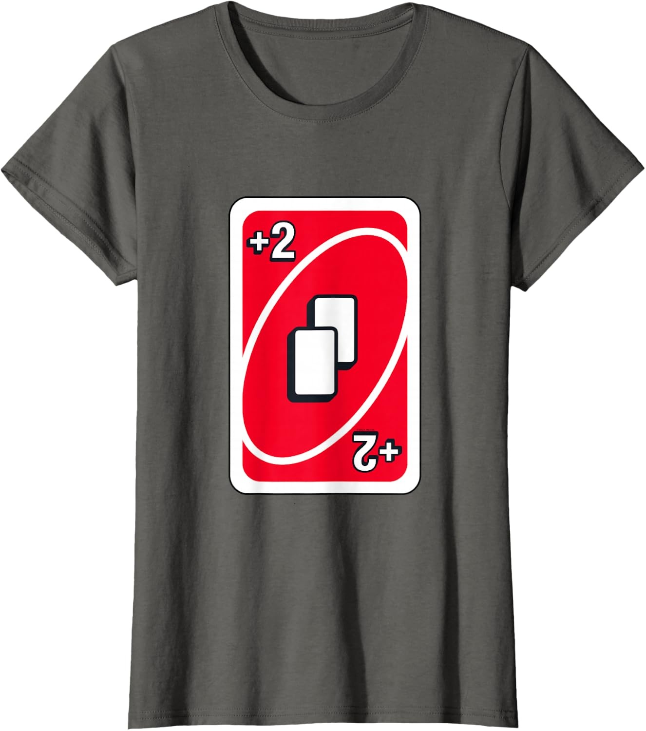 image:imageUNO Red Draw Two Card TShirtAsphalt Grey