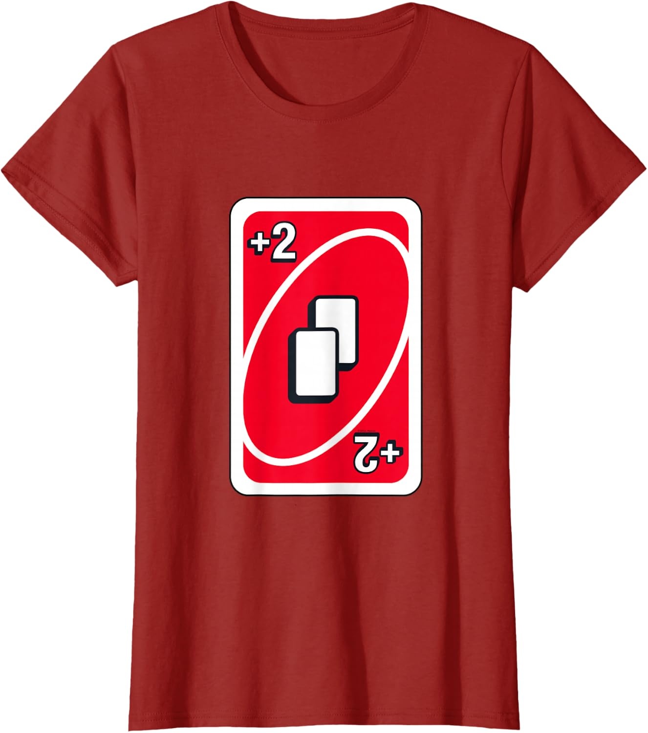 image:imageUNO Red Draw Two Card TShirtCranberry Red
