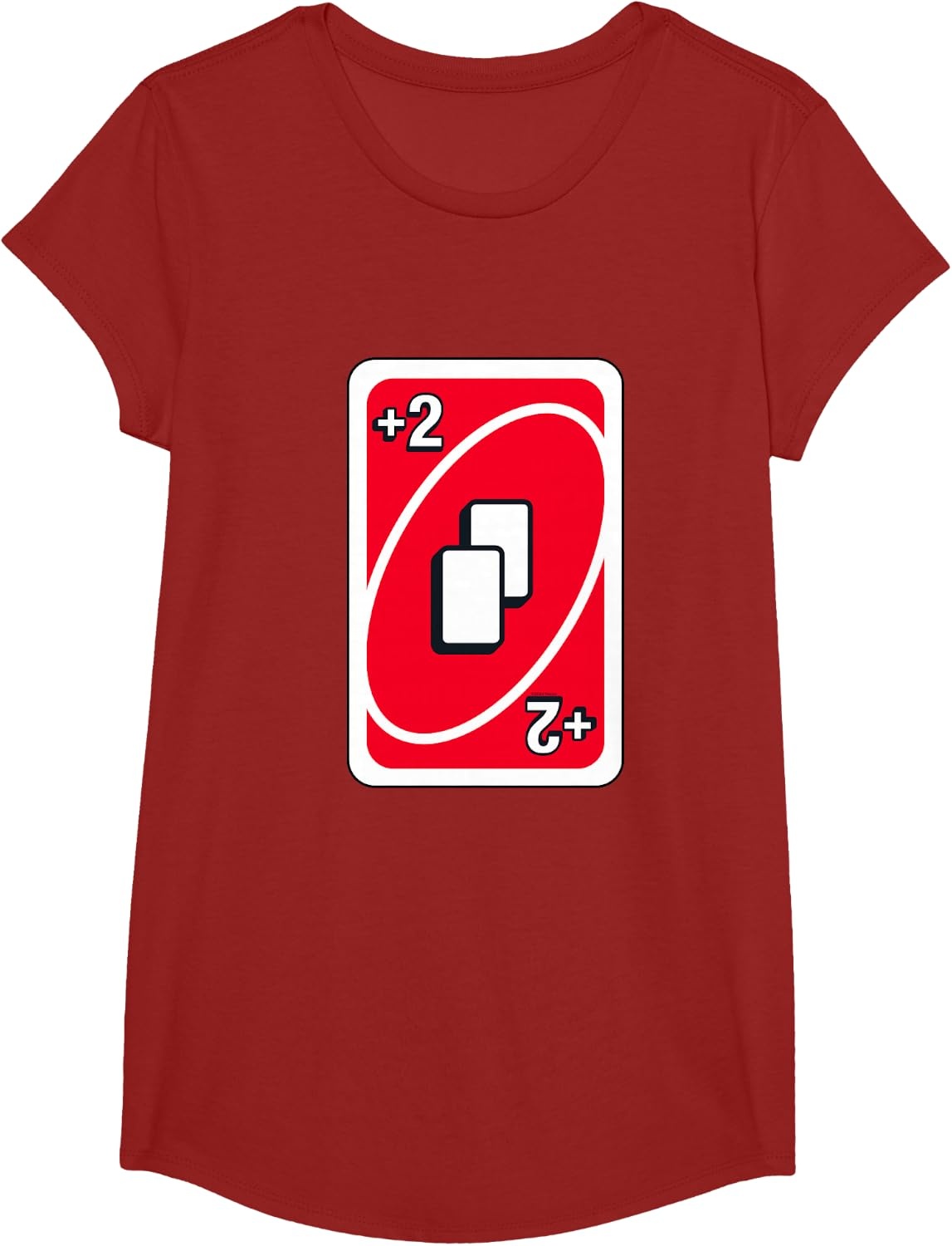 image:imageUNO Red Draw Two Card TShirtCranberry Red