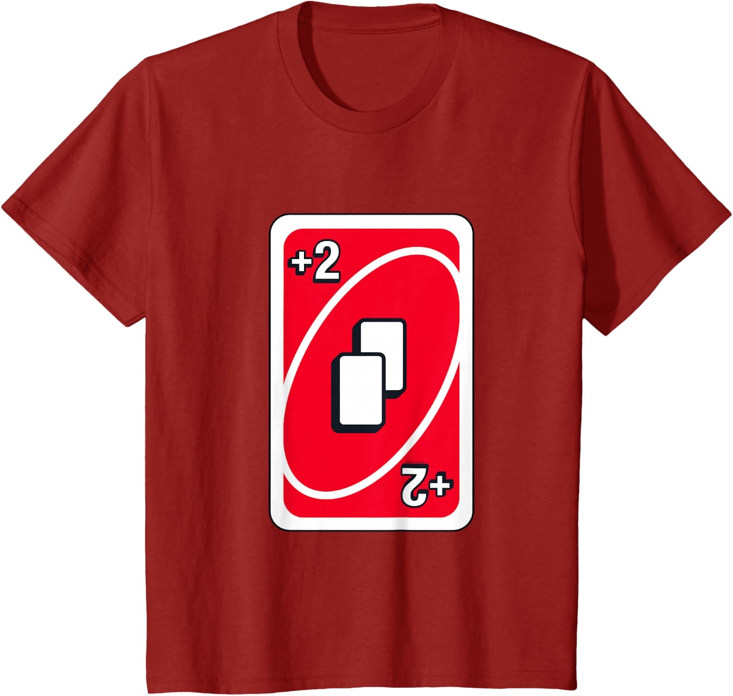 image:imageUNO Red Draw Two Card TShirtCranberry Red