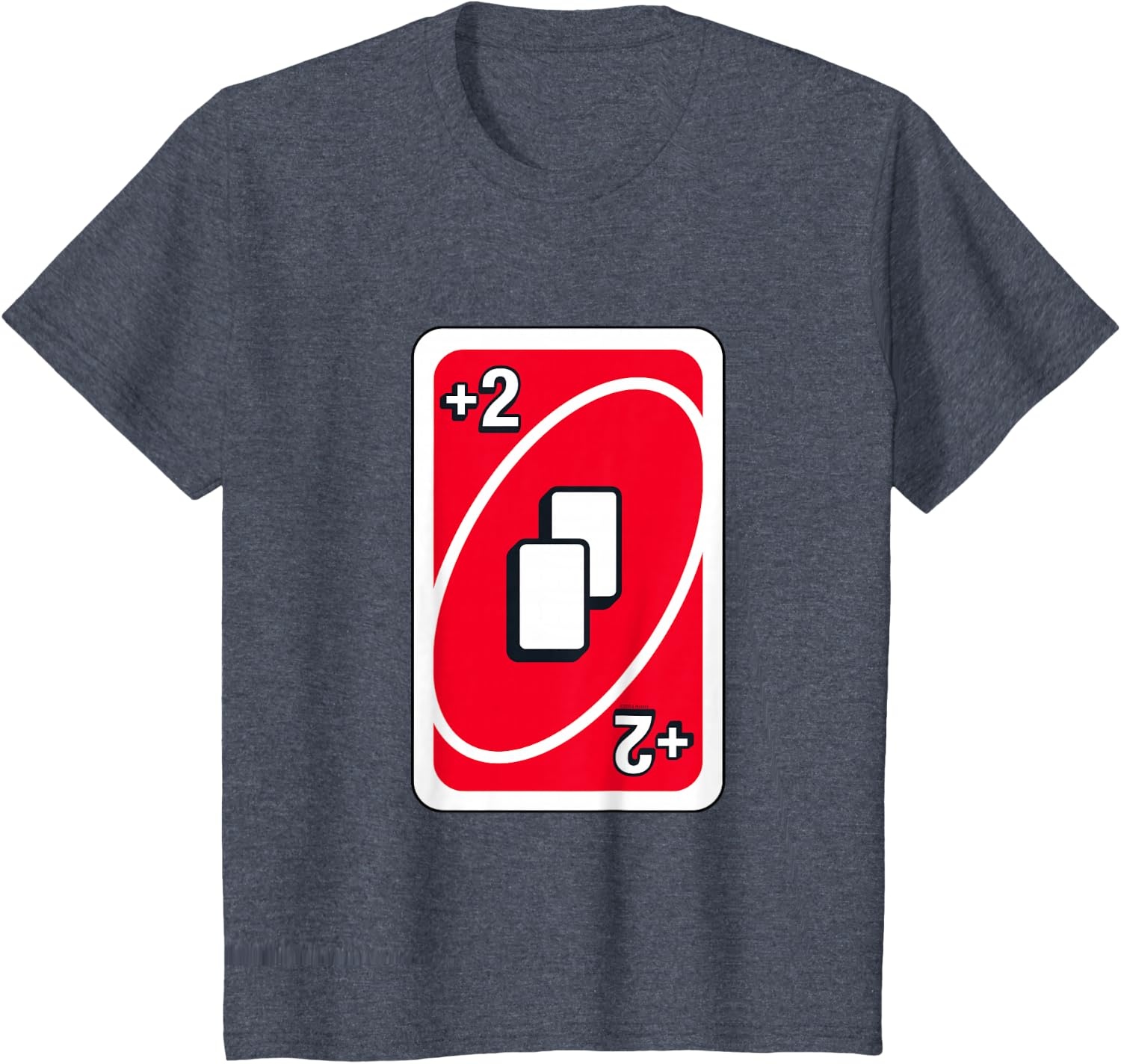 image:imageUNO Red Draw Two Card TShirtHeather Blue