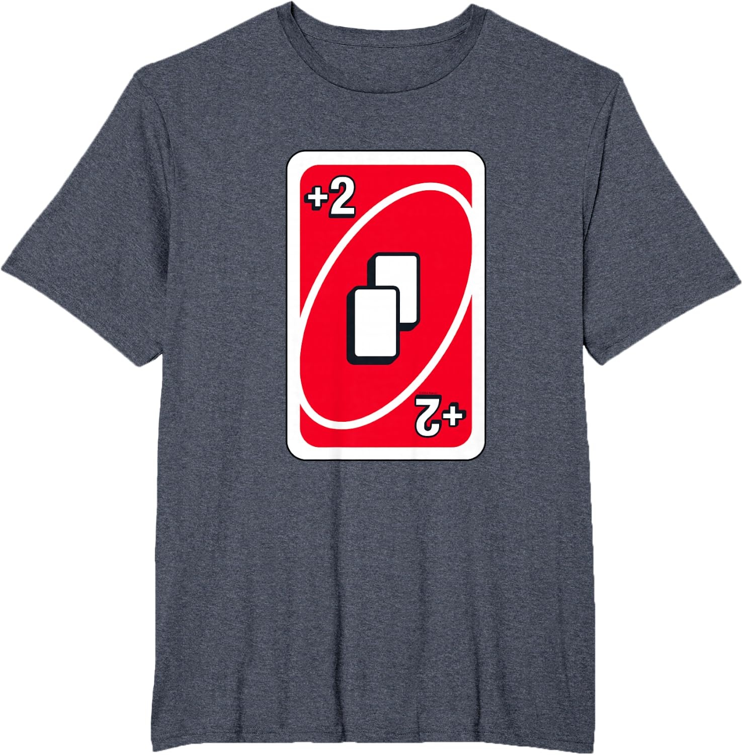 image:imageUNO Red Draw Two Card TShirtHeather Blue