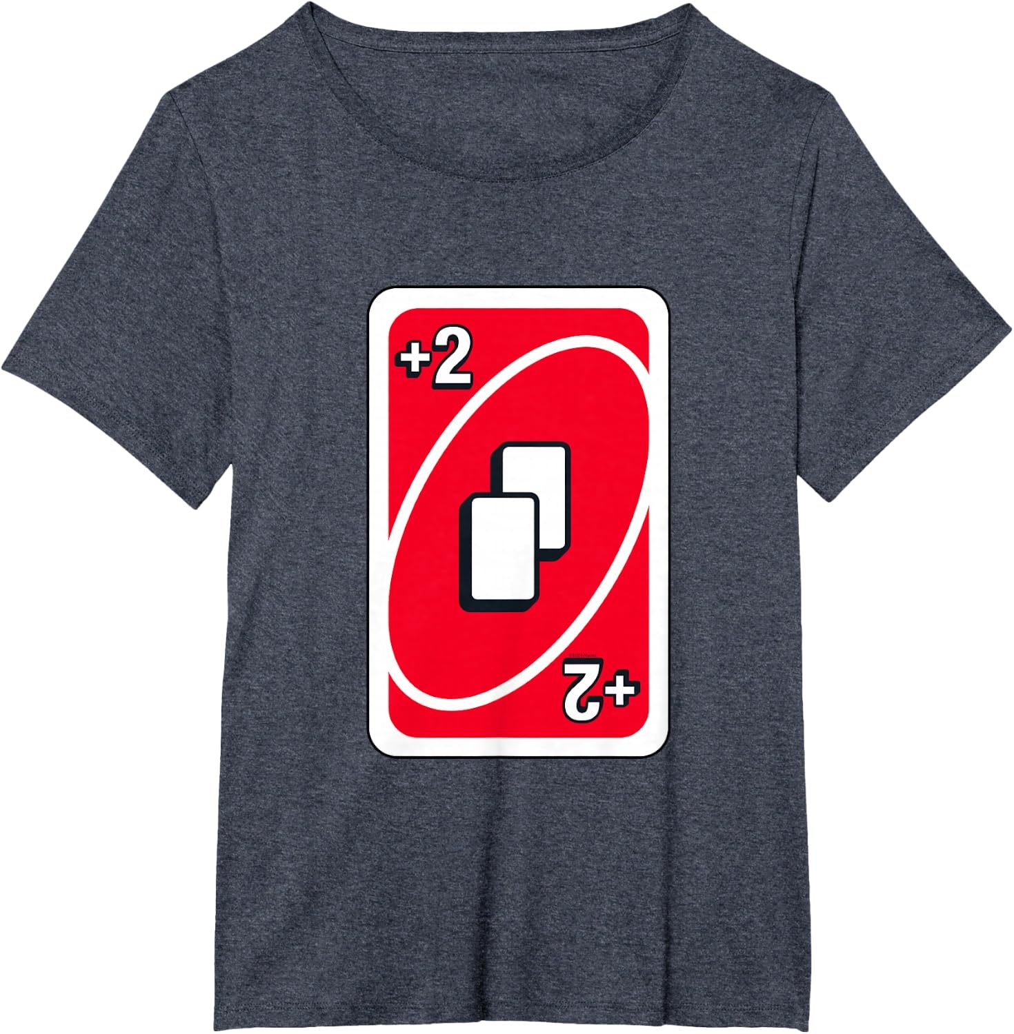 image:imageUNO Red Draw Two Card TShirtHeather Blue