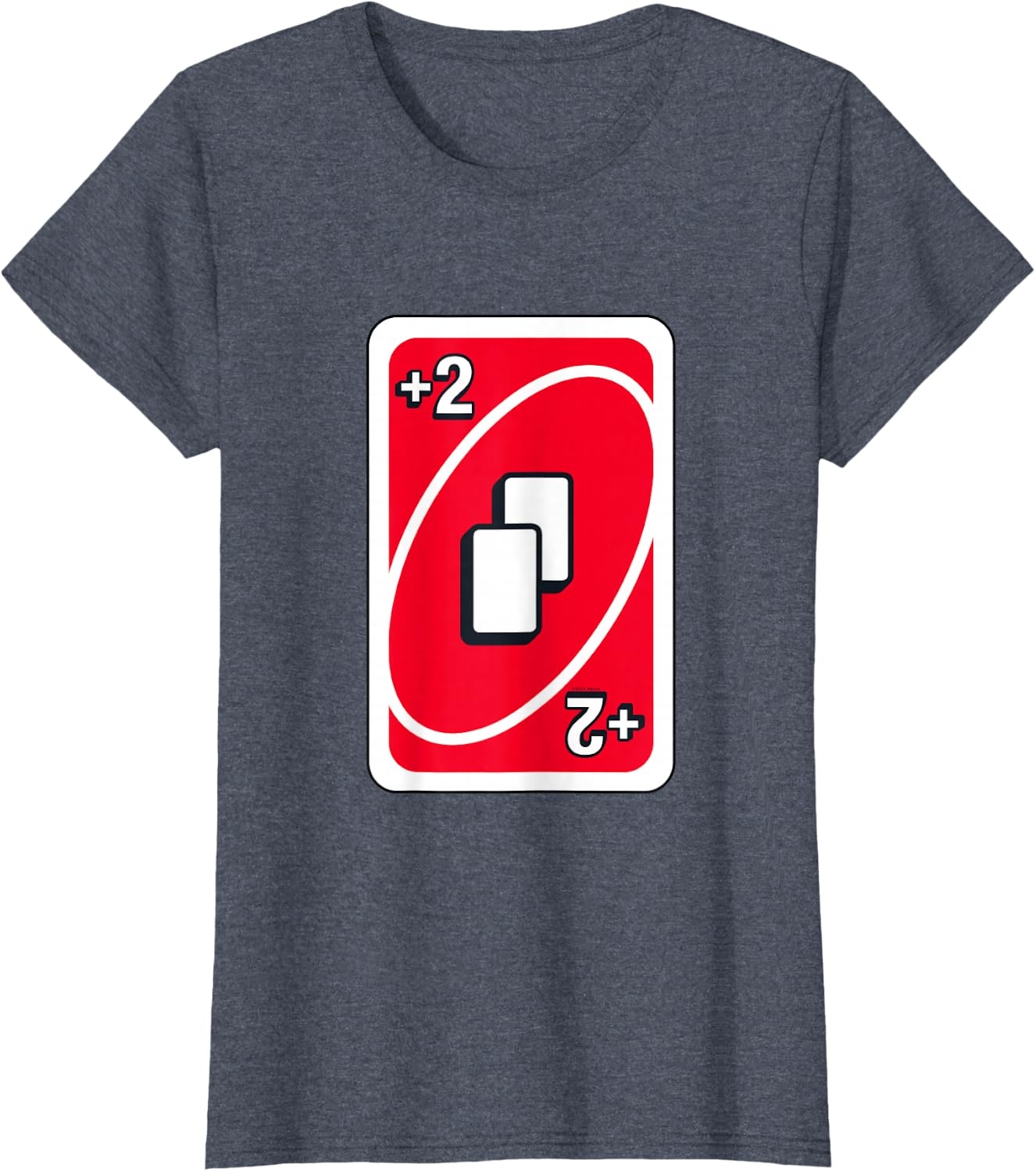 image:imageUNO Red Draw Two Card TShirtHeather Blue